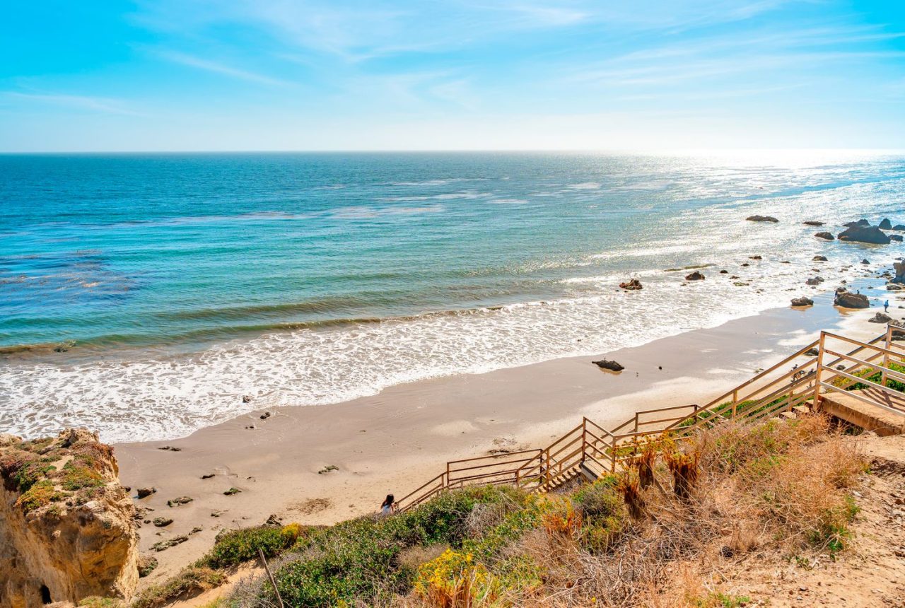 La spiaggia di El Matador a Malibu