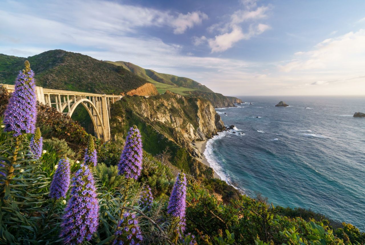 Il Bixby Bridge sulla costa di Big Sur