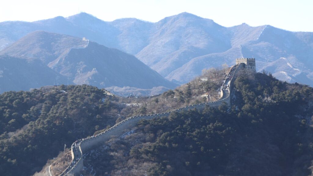 La Grande Muraglia d'inverno, tra le montagne di Badaling