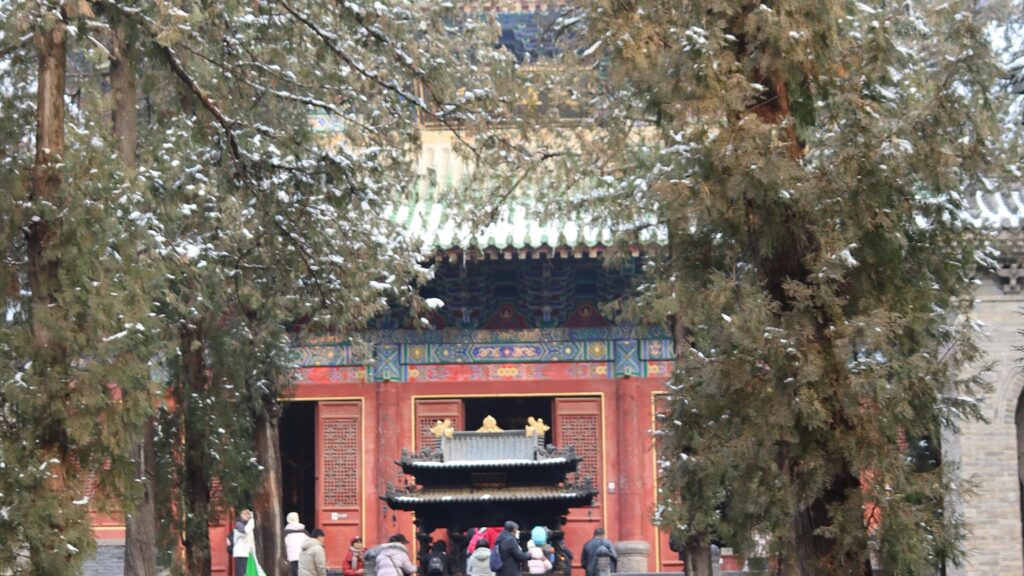 Il Monastero di Shaolin sotto la neve